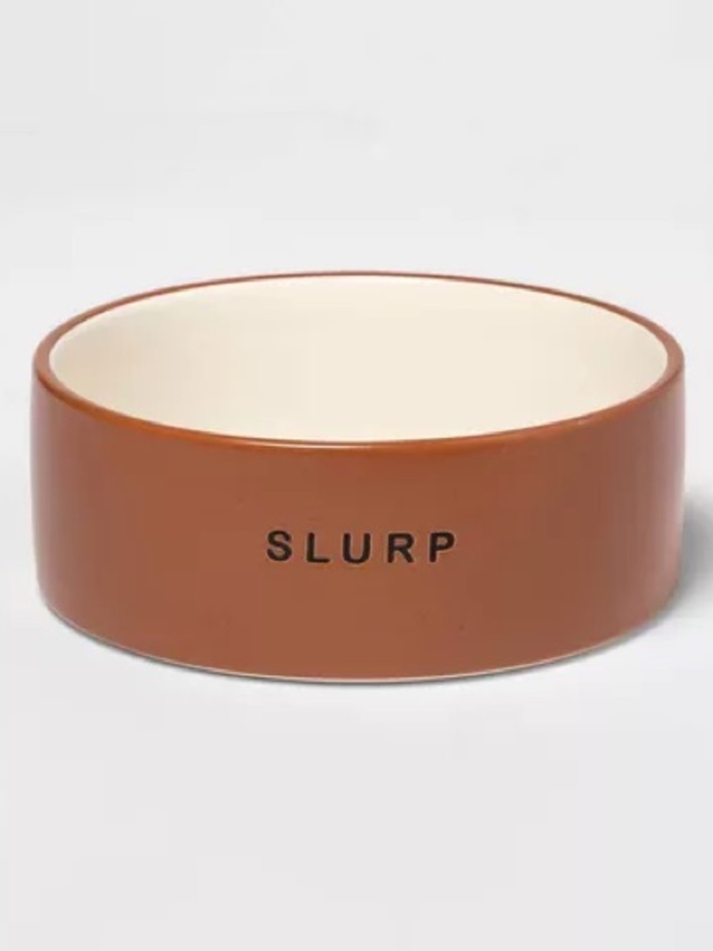 SLURP Ceramic Pet Bowl in Brown and Cream